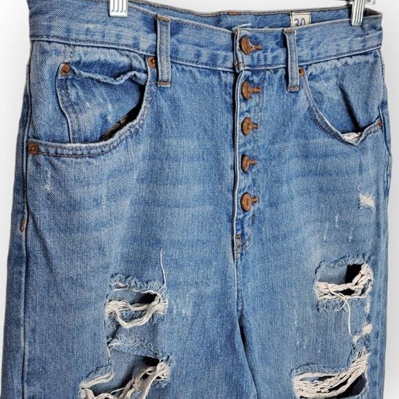 Free People We The Free Women's Blossom Rigid Distressed Skinny Jeans size 30 - Picture 3 of 9
